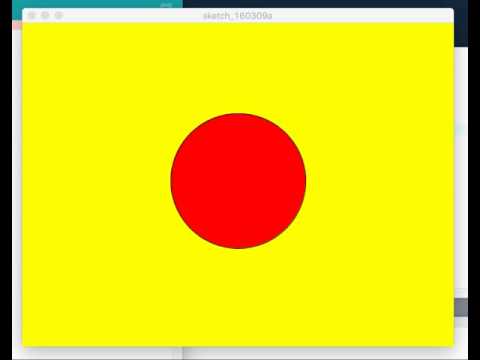Oscillating circle with Processing