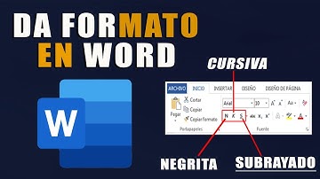 “Cómo DAR FORMATO a tu TEXTO en Word 📄 | Negrita, cursiva, subrayado y más”