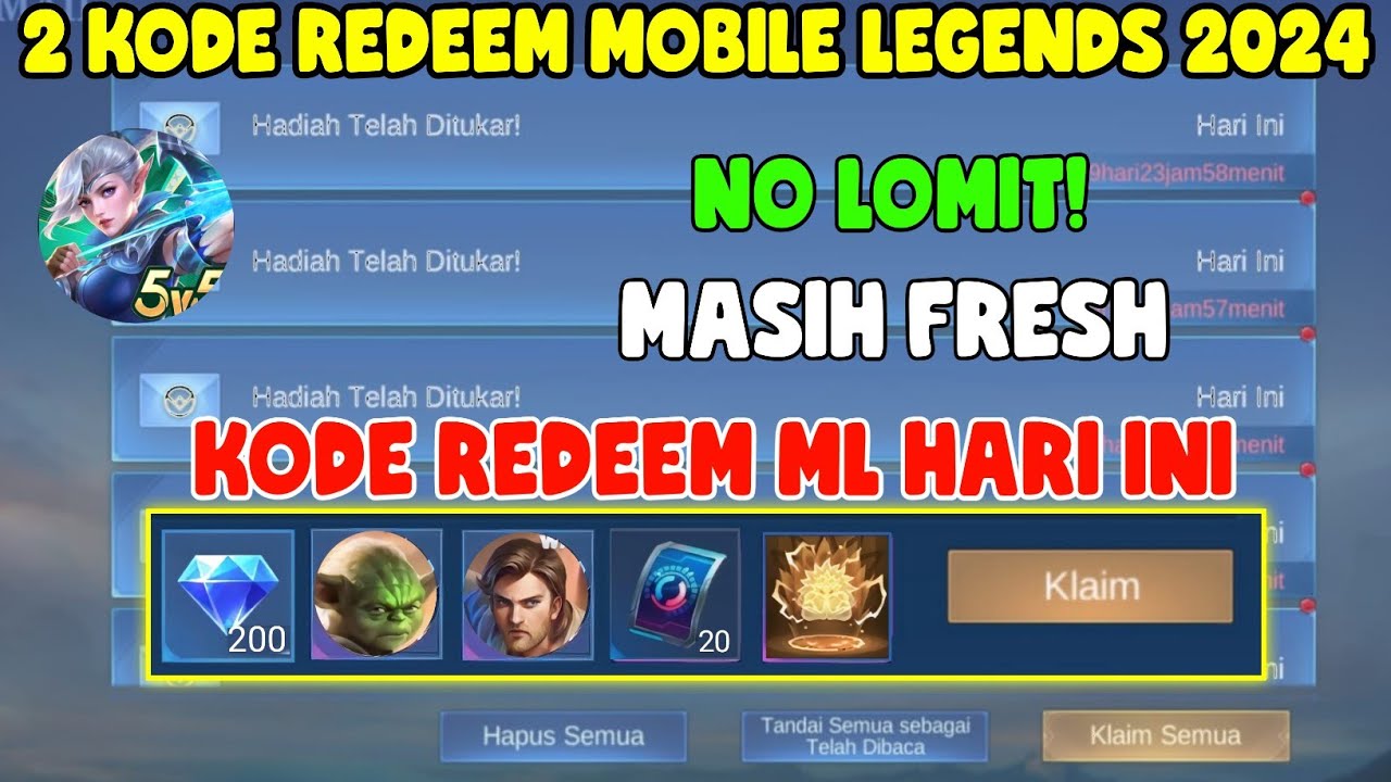 BURUAN! 2 KODE REDEEM ML HARI INI KODE REDEEM MOBILE LEGENDS KODE ...