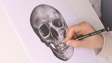 How To Draw A Realistic Skull | Time Lapse Video