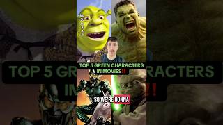 TOP 5 GREEN CHARACTERS‼️#fyp #viralvideo #shrek #yoda #hulk #mikewazowski #greengoblin #green