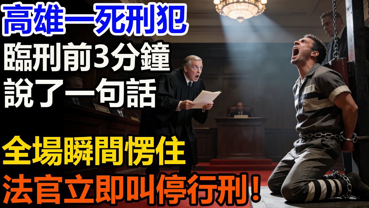 高雄一死刑犯臨刑前3分鐘喊出一個人名，全場人集體愣住，法官急令：立即暫停行刑！