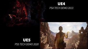 Unreal Engine 4 PS4 Tech Demo 2013 VS Unreal Engine 5 PS5 Tech Demo 2020