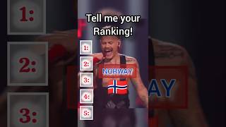 rank these songs without knowing who is next! #eurovision #esc #blindranking