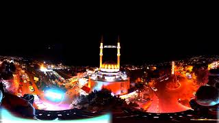 Turgutreis'te bir Eylül gecesi meydandan kuş bakışı :)  360° video Resimi
