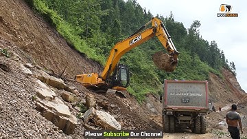 New JCB Wheel Loader-Dump Truck-Loading and Transporting Mud and Gravel-JCB Video #jcb