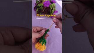 yellow crochet flower keychain diy | cute Handmade crochet items for decor / small business #crochet