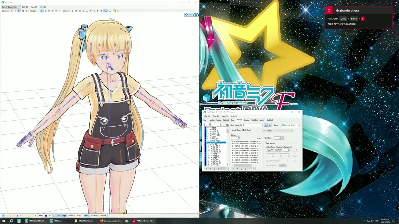 MMD pmxeditor breath Morph