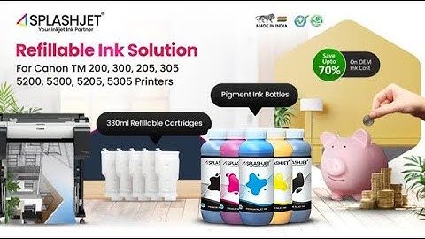 Refillable Ink For Canon TM5200 | TM200 | TM5300 | TM300 Series Printer - Pigment Ink for Canon