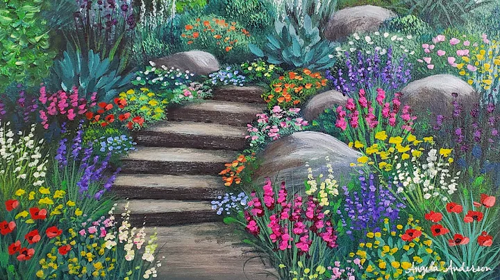 Garden Stairs Acrylic Painting LIVE Tutorial