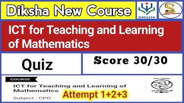 ICT for Teaching and Learning of Mathematics Quiz Answers | CIET NCERT Training Quiz Answers