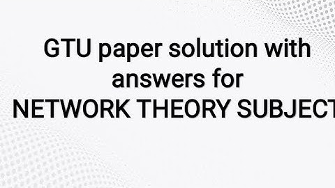 GTU network theory subject in gtu paper solution with answers...👍. #viral #share #video #gtu #short