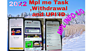 How to withdraw amount and UPI ID kaise link  kare ,Mpl me task kaise paye