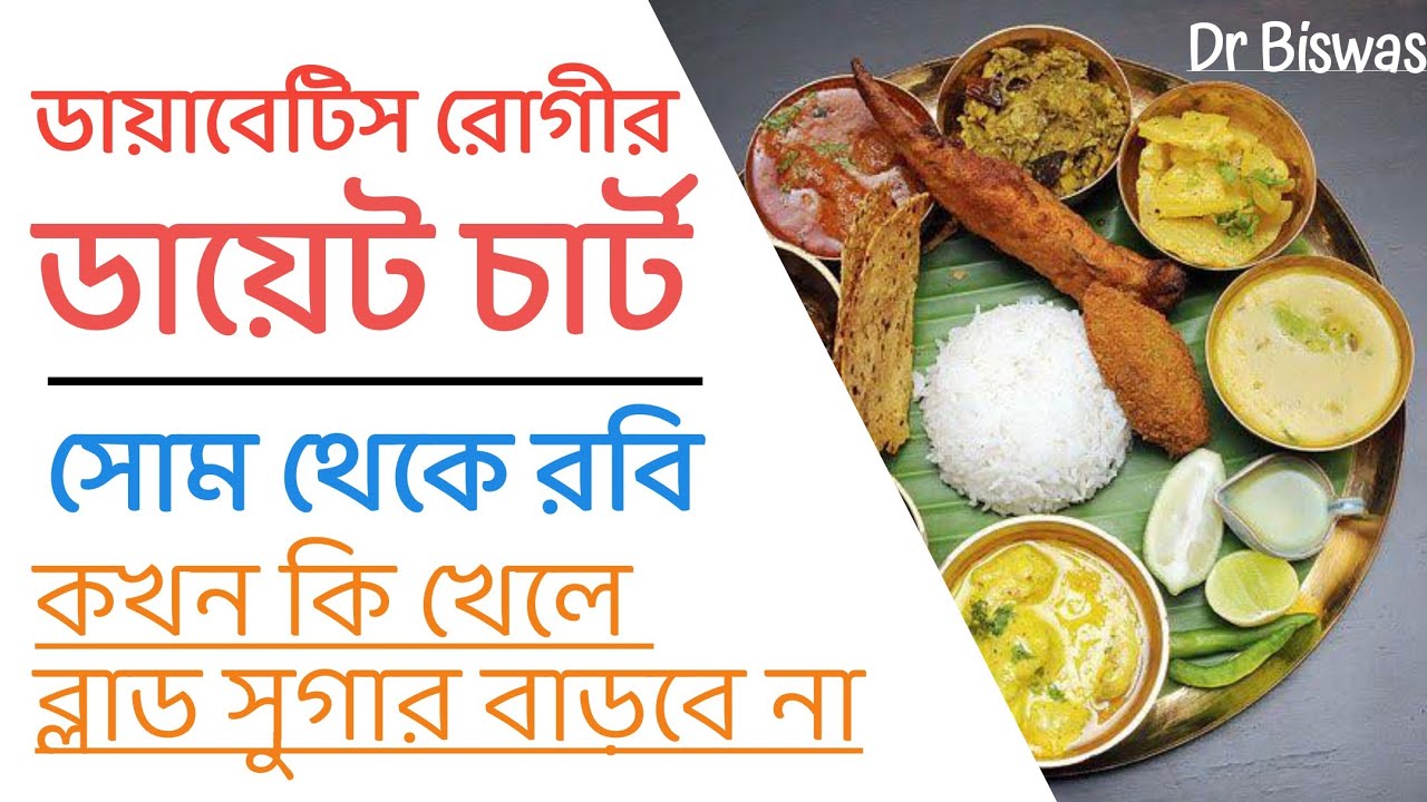 ডায়াবেটিস রোগীর খাবার তালিকা | Diet chart for Diabetes Control । Dr Biswas