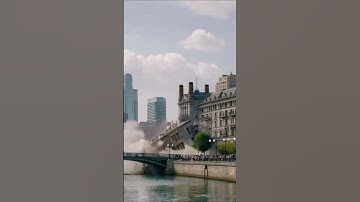suddenly the building near the river collapsed 🏢 #building #collapse