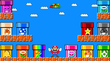 Can Mario Collect Custom Pipe all Power-Up in Super Mario Bros.?