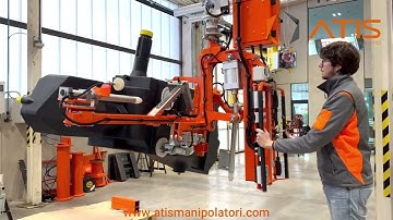 Industrial manipulator Arm ATISlinear,suction cup for tanks