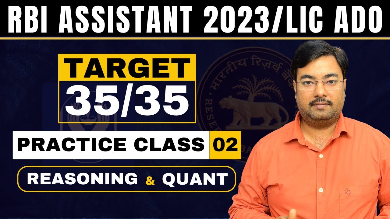RBI Assistant 2023 Practice Class | Reasoning and Quant | Study Smart ...