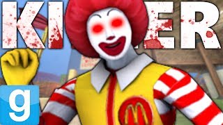 KILLER RONALD MCDONALD ATTACKS KRUSTY KRAB?! | Gmod Sandbox Fun (McDonalds vs The Krusty Krab)