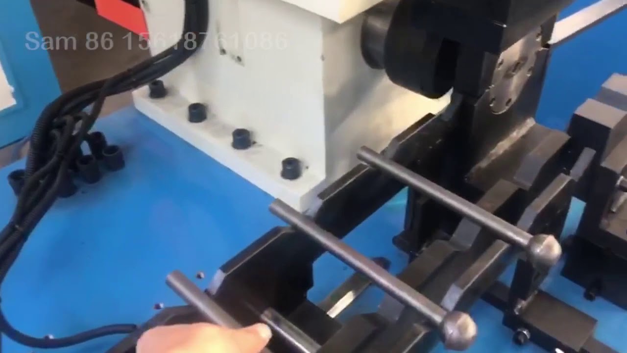 round end thread rod chamfering machine dia 14mm YouTube