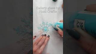 #winter #decor using #snowflakes from the #dollartree + #galleryglass #plaidcrafts #dollartreediy