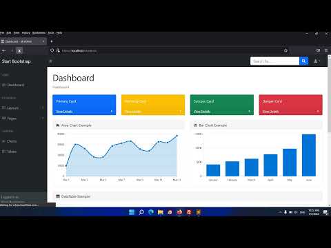 SB Admin HTML to PHP Integration Part 4