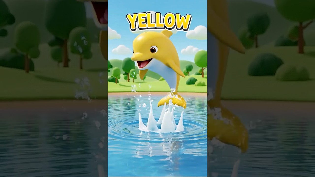 Изучаем цвета вместе с весёлыми дельфинами 🐬🎨 | Весёлый мультфильм для детей | 