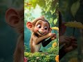 രസകരമായ കുഞ്ഞ് കുരങ്ങ് - Naughty Monkey Song | Malayalam Rhymes for Kids | Galatta Kids | Shorts