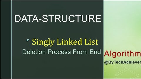 Deleting Node From End In Singly Linked List