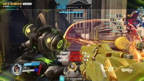 Roadhog/Orisa/Echo/Ashe Competitive Open Queue Gameplay Rialto