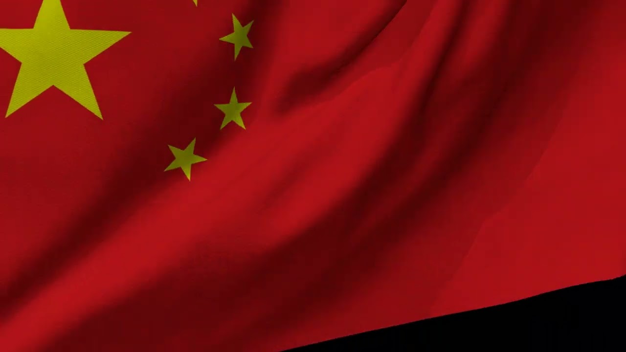 Realistic Waving China Flag Animation in 4K