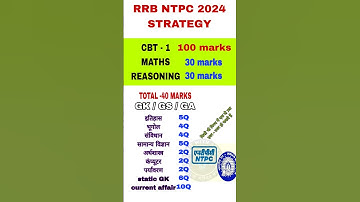 RRB NTPC 2024 Strategy || ntpc 2024 exam pattern || rrb ntpc 2024 syllabus  #rrbntpc #exam  #news