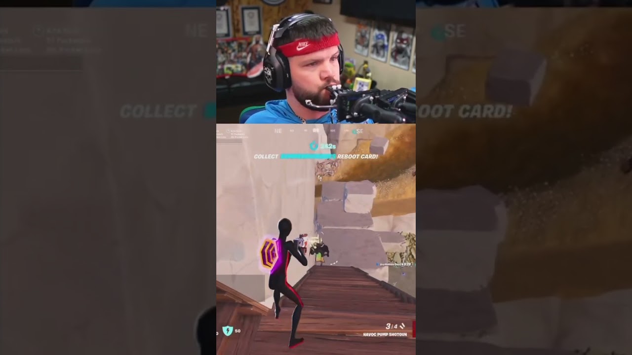 How does he play Fortnite?