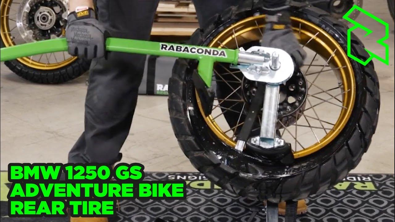 BMW GS Adventure Bike Rear Tire Change With Rabaconda Street YouTube