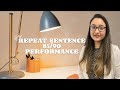 Repeat sentence  8590 performance  milestonestudycomau