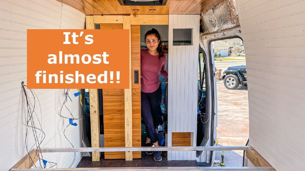 VAN BUILD / Building a POCKET DOOR in our T1N Sprinter Conversion (part ...
