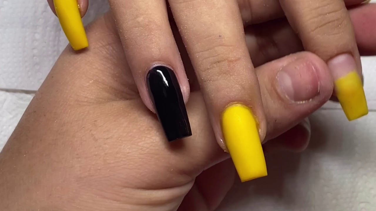 Retoque y Cambio de diseño Uñas Amarillas 💛🖌💅🏻 - thptnganamst.edu.vn