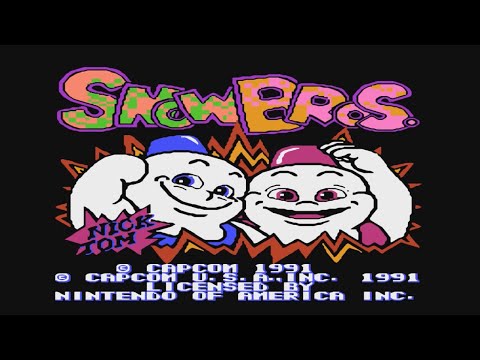 Snow Bros nes Playthrough,Snow Bros на NES - полное прохождение