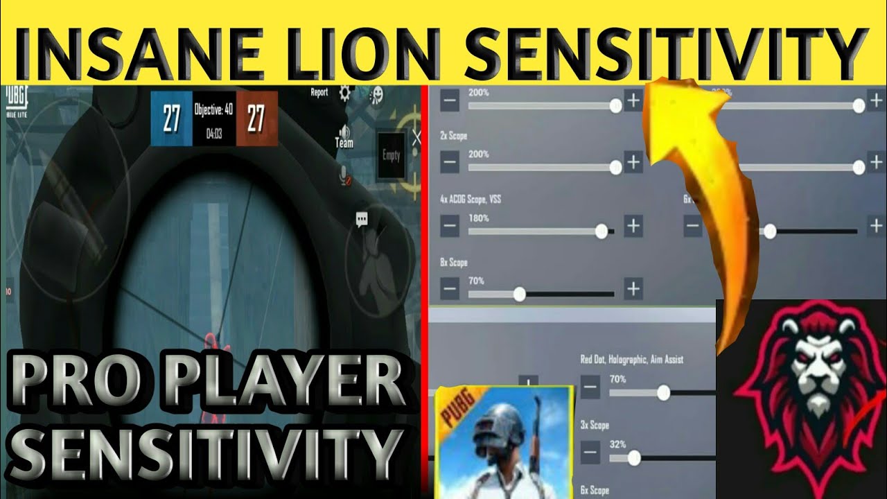 INSANE LION ka SENSITIVITY for pubg mobile lite /How to control/ full Guide