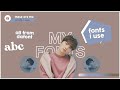 fonts i use when editing !