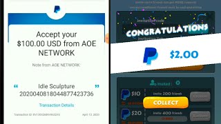 IDLE SCULPTURE APP REVIEW & $100 PAYMENT PROOF | EARN PAYPAL CASH BY PLAYING GAME | WITHDRAWAL PROOF screenshot 2