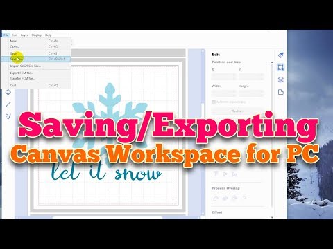 (ScanNCut) Canvas Workspace for PC: Saving/Exporting