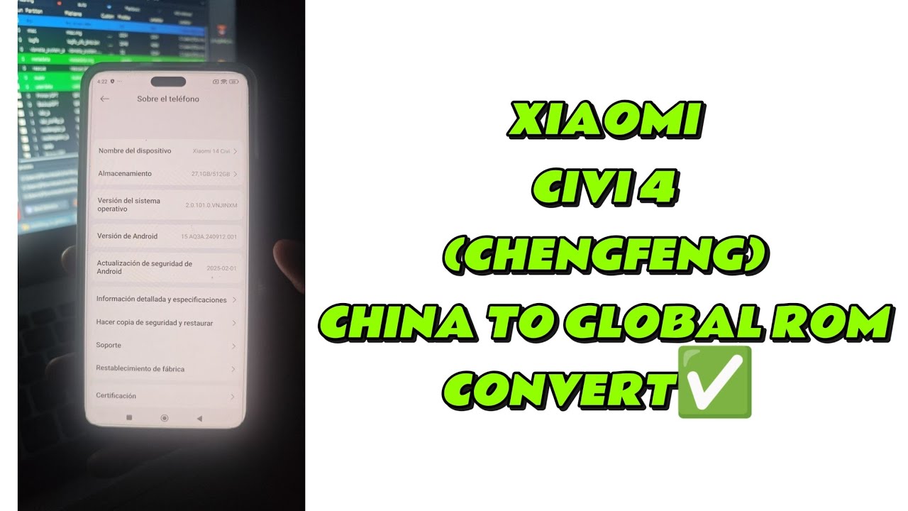 XIAOMI CIVI 4 PRO (CHENFENG) CHINA TO GLOBAL ROM CONVERT✓🆗NO