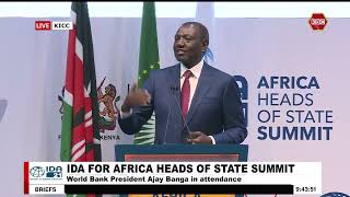 H.E. William Ruto Presides over the IDA African heads of State Summit, KICC, Nairobi. [FULL SPEECH]