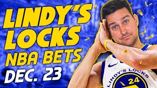 NBA Picks for EVERY Game Monday 12/23 | Best NBA Bets & Predictions | Lindy's Leans Likes & Locks