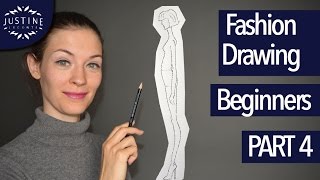 How to draw the fashion figure - side view | Fashion drawing for beginners #4 | Justine Leconte