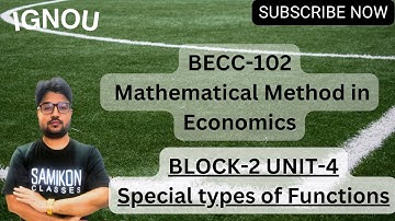 Block-2 Special Functions BECC-102 Mathematical Methods in Economics | @samikon-ignouclasses