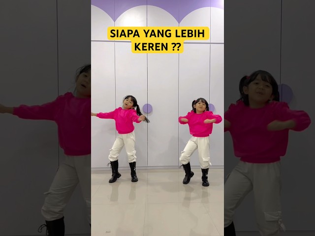 DANCE BARENG KEMBARAN SAMANTHA LAGU VIRAL SIAPA YANG LEBIH KEREN ? class=