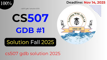 cs507 gdb 1 solution 2025 | cs507 gdb solution | cs507 gdb solution 2025 | cs507 gdb