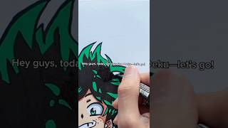 How to draw with POSCA MARKERS🔥💚,#posca#deku#drawing #art #howtodraw